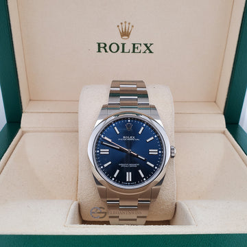 Reduced* Rolex Oyster Perpetual, Bright Blue, 41mm, 124300. Great