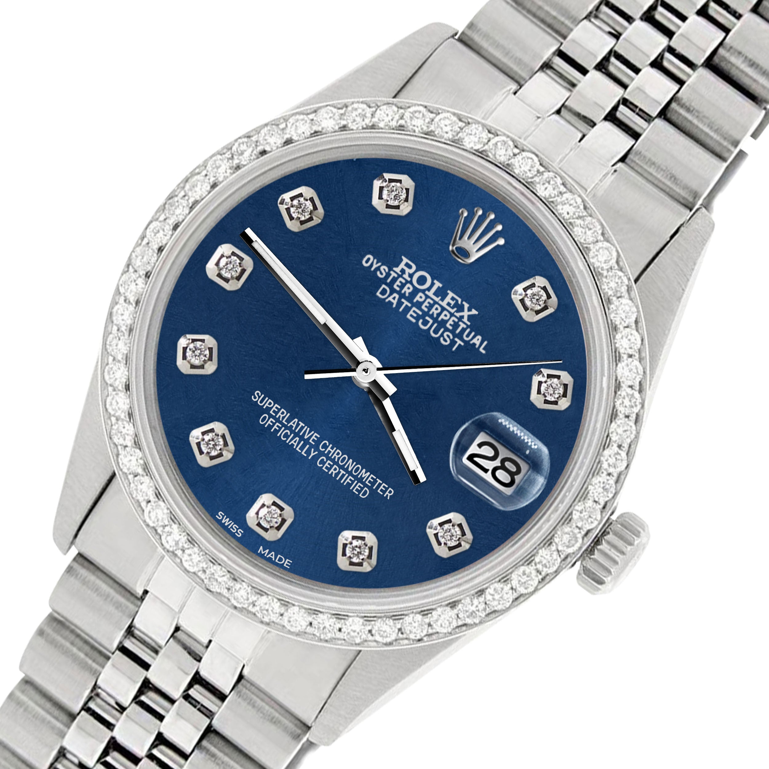 Rolex Datejust Steel 36mm Jubilee Watch/1.1CT Diamond ...