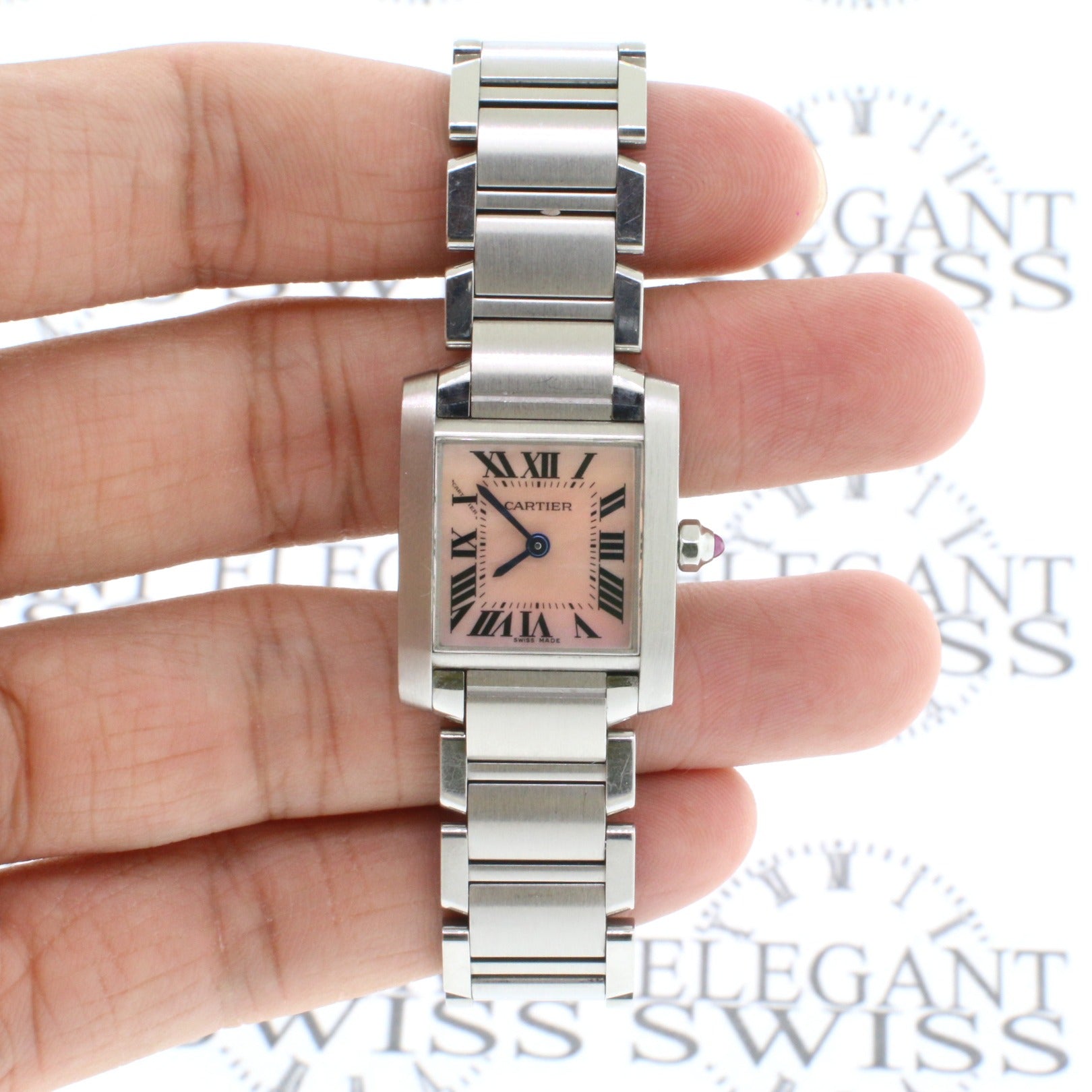 cartier tank francaise small two tone