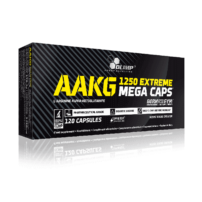 AAKG | Olimp Sport Nutrition | AAKG 1250 Extreme Mega Caps | 120 capsule (120 de portii)