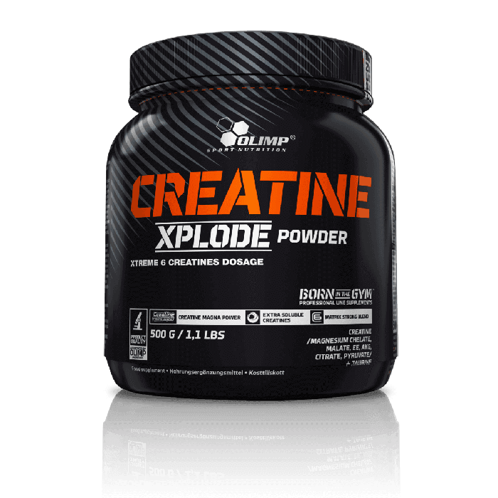 Creatina monohidrata din 6 surse! | Olimp Sport Nutrition | Creatine Xplode Powder | portocale | 500g (100 de portii)