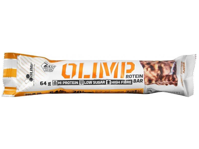 Batoane proteice | Olimp Sport Nutrition Protein Bar Peanut Butter (20g proteine/baton), aroma unt de arahide, 12 buc x 64g