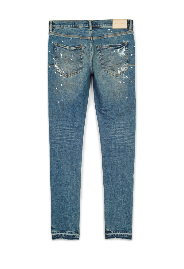 NEW Purple Brand Blue Jeans and White Vintage Personality Fashion Ripped  Jeans
