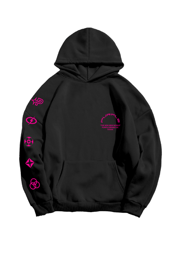 Purple brand (black heavy dry fleece po hoodie) – Vip Clothing Stores