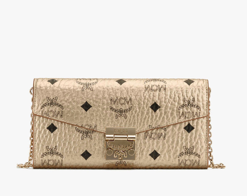 MCM (Small Cream Patricia Crossbody Wallet in Visetos) – Vip Clothing ...