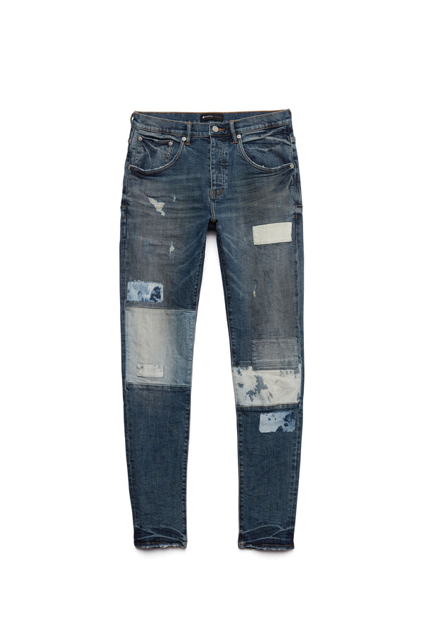 NWT PURPLE BRAND Indigo Oil Repair Skinny Jeans Size 32/42 $275