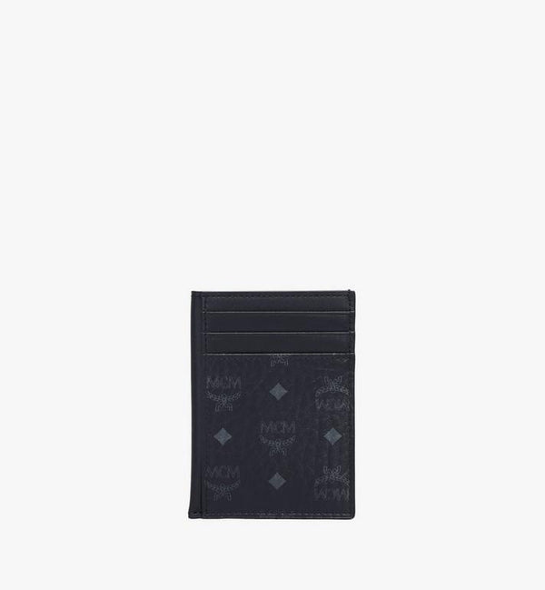 Mcm (Black Money Clip Wallet in Tivitat Leather)