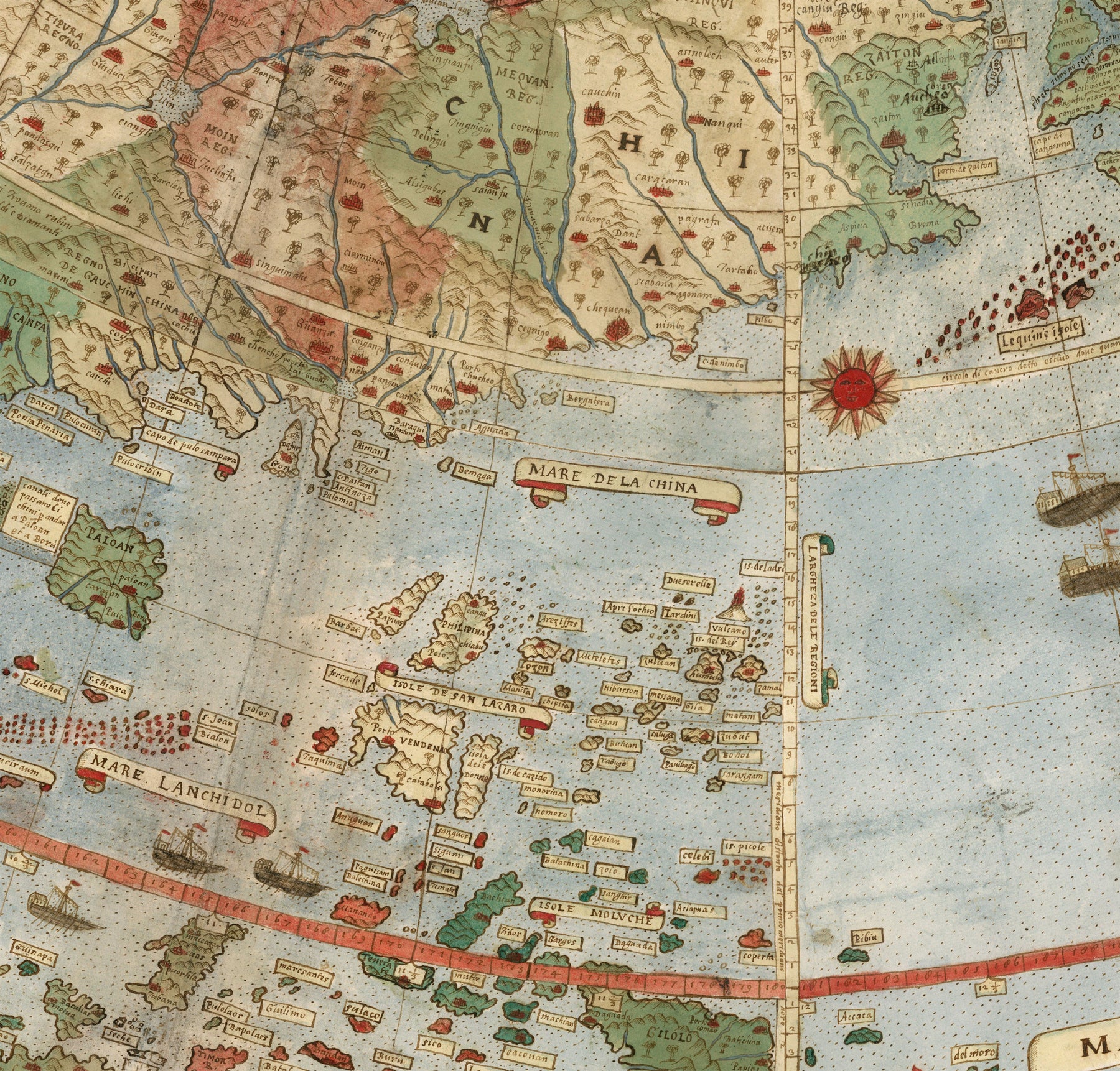 flat earth map 1587