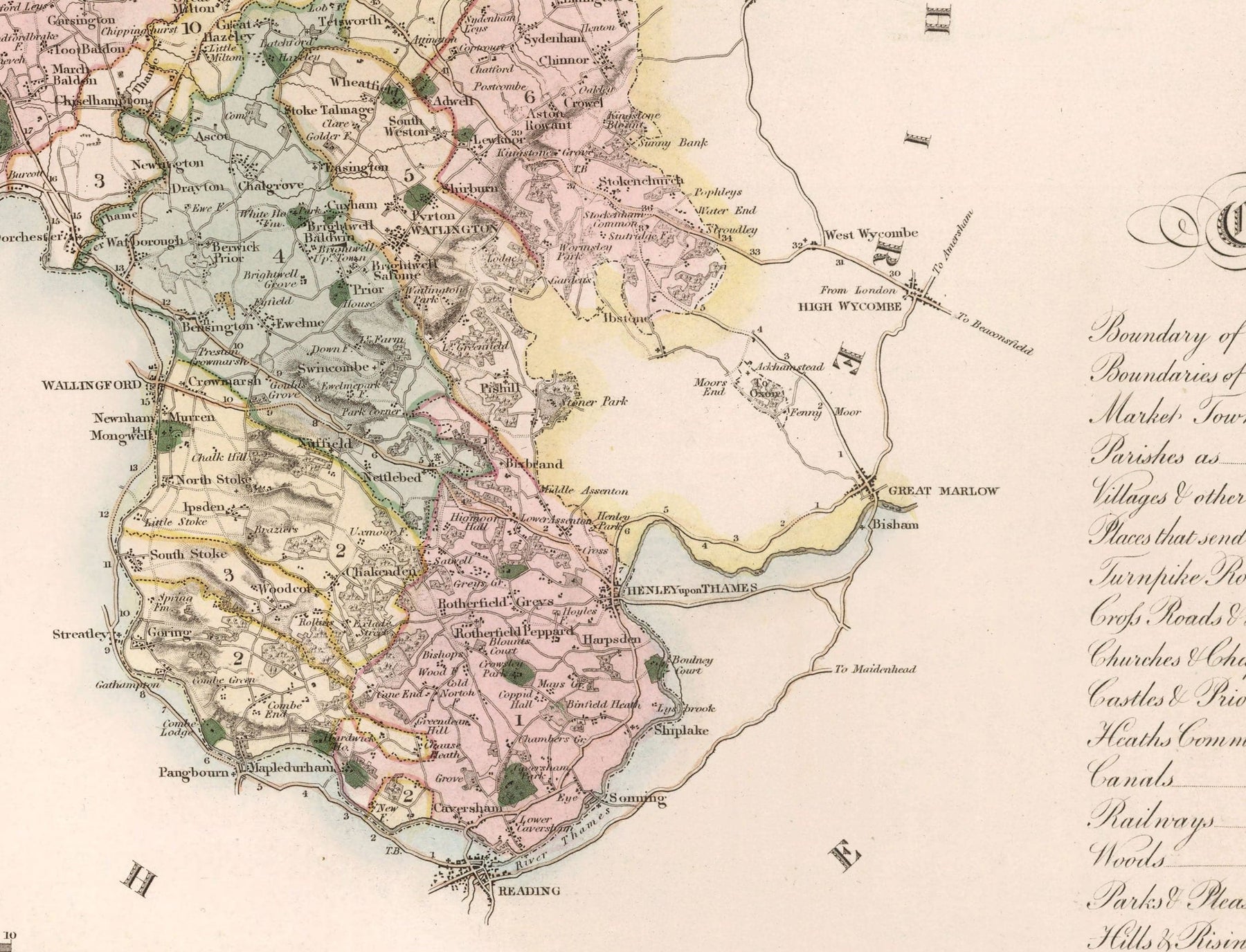 Old Map Of Oxfordshire 1829 By Greenwood Oxford Banbury Abingdon   Oxfordshire Greenwood 1834 16 Bot Right 1800x1800 