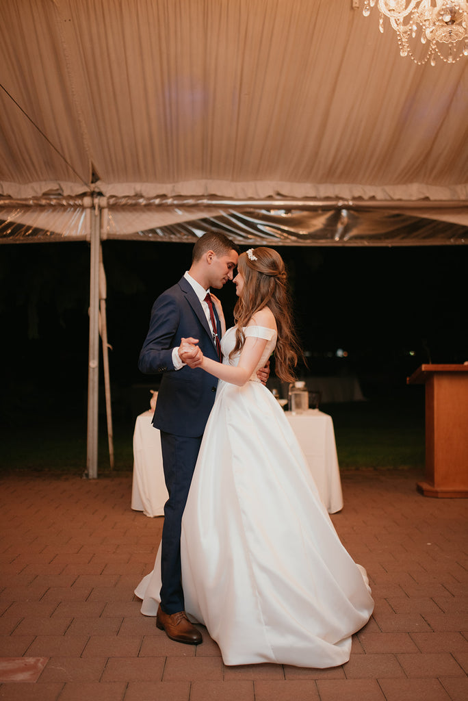 Brock House first dance under the tent wedding