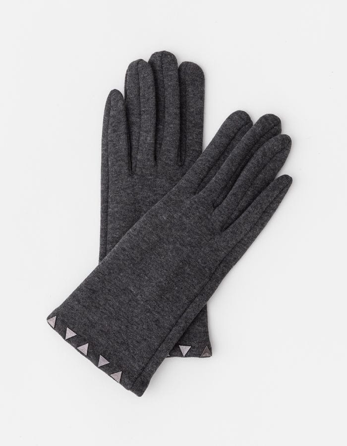 Stella + Gemma | Gloves | Dark Grey Stud - Fix Fashion product image