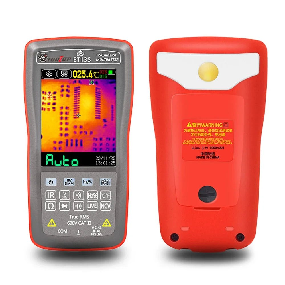 TOD 10P™ S13  Automatic FLIR Thermal Camera Multimeter with NCV, Color Touchscreen, Logging and IR Image Storage