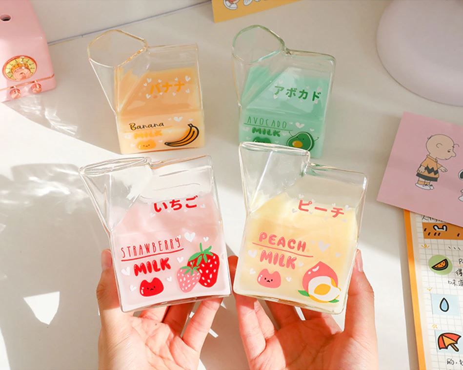 Kawaii Boba Milk Kittea To-Go Glass Cups - 500 ml - Bobo's House