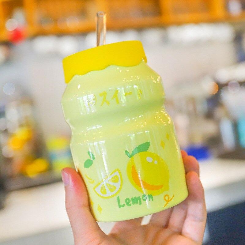 Kawaii Boba Milk Kittea To-Go Glass Cups - 500 ml - Bobo's House