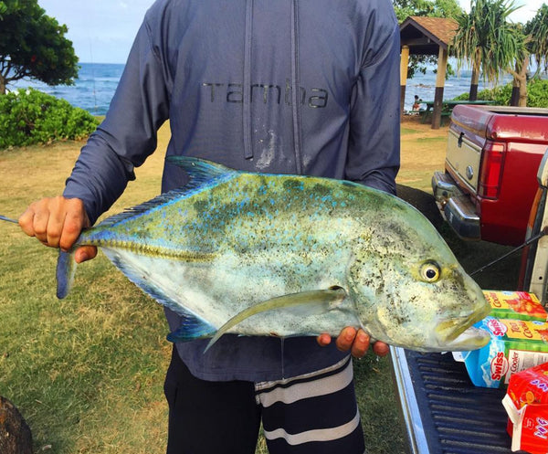 2017 ReelNauti Kauai spring shoreline fishing tournament challenge Ulua Tamba koredry UV shirt