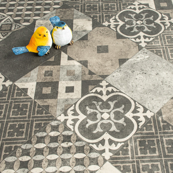 Zaragoza Tile Stone Goliath 450 Vinyl Flooring | Lino | Online Carpets