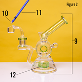 green tip dab rig recycler steps 9 to 12