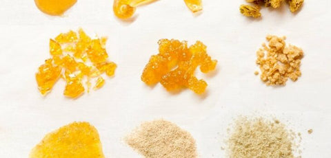 Concentrates 420 amber brown white shatter wax oil and rosin