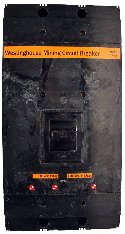 NBM31200 2500-5000 THERMAL-MAG N Frame Style, Molded Case Mining Circuit Breaker, Interchangeable Thermal Magnetic Trip Unit, 1200 Ampere at 40 Degree Celsius, 3 Pole, 600VAC @ 50/60HZ, Interrupting Ratings: 42 Kiloampere @ 240VAC, 30 Kiloampere @ 480VAC, 22 Kiloampere @ 600VAC, No Lugs Standard. 1 Year Warranty.