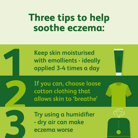 Three tips to help soothe eczema