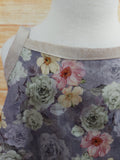 Poppy Dress Purple Floral Linen Size 1