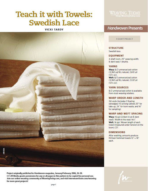 Top Ten Towels On Eight Shafts: A Project Collection eBook – Long Thread  Media