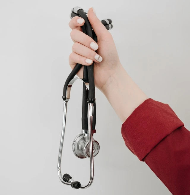 nurse student holding stethoscope