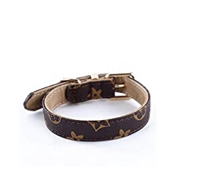 Louis Vuitton Inspired Dog Collar – Chloe’s Cozy Collection