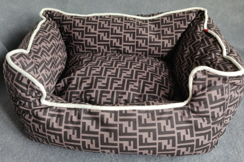 Fendi inspired fluffy dog bed 