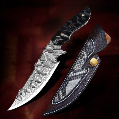 Redwood Handle Damascus Steel Outdoor Knife – Pro Survivals