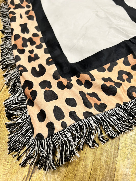 Quality Sublimation Blanket / XL Soft 20 Panel /black and white fringe  edges - Sublimation Blanks 40x60/ Great Quality Front AND Back!