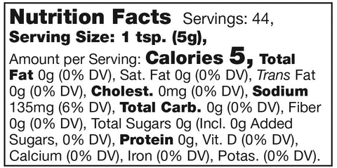 Stonewall Kitchen Blue Cheese Herb Mustard Nutrition Facts SKU 120825