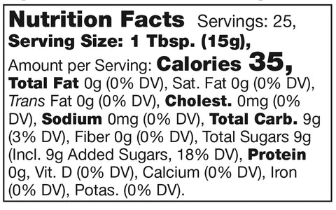 Stonewall Kitchen Orange Cranberry Marmalade Nutrition Facts SKU 101301