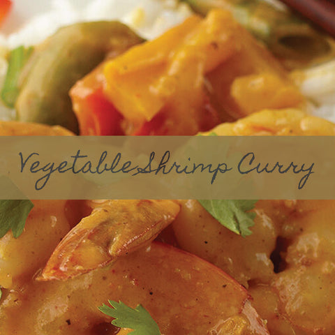 Vegetable Shrimp Curry Recipe Link Image showing prepared item