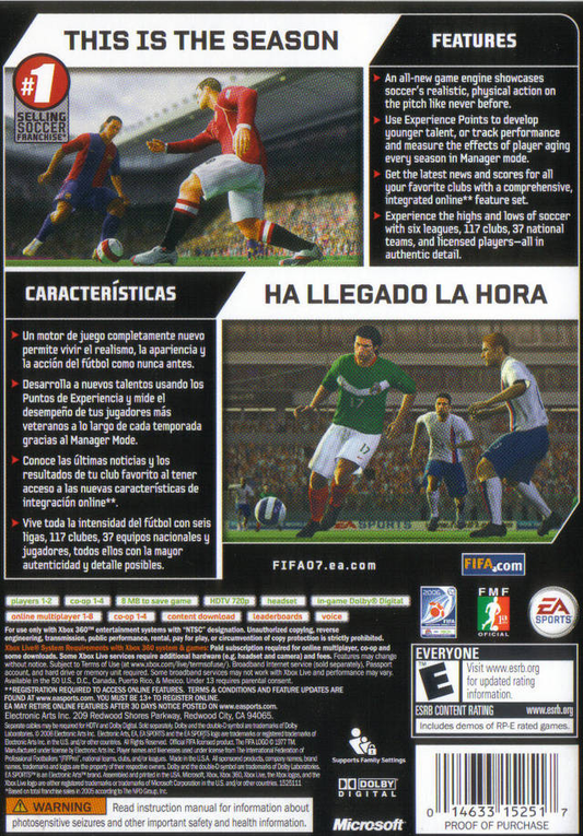 Fifa Soccer 08 Fifa soccer 09 Xbox Jogos de Futebol raros para 360 Mídia  Física Original Pronta Entrega