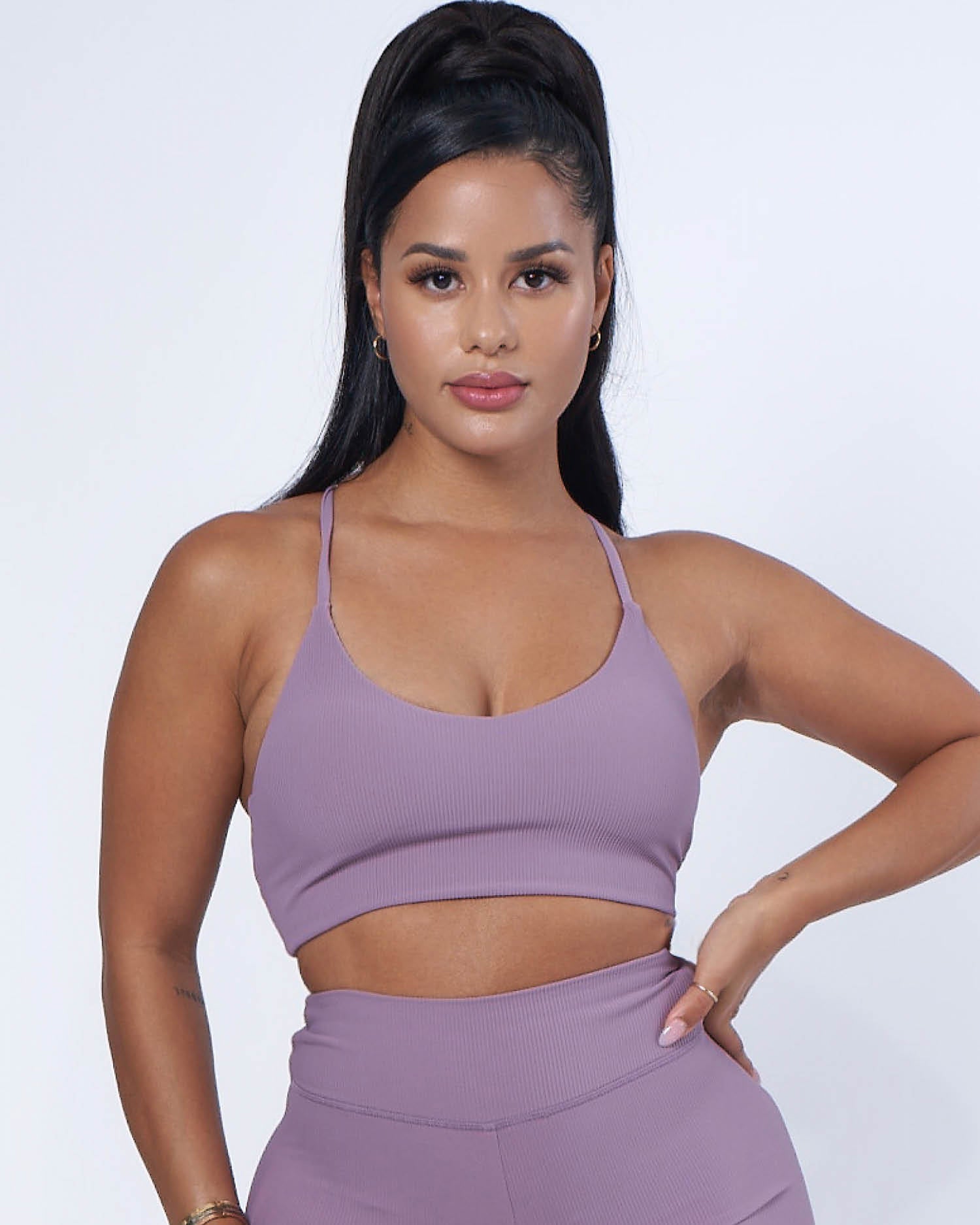 Luxe Ribbed Bra | MAUVE | WBK x EHP