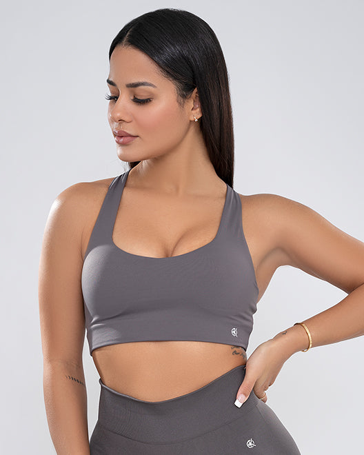 The Cross-Back Bra | GRAY | WBK x EHP