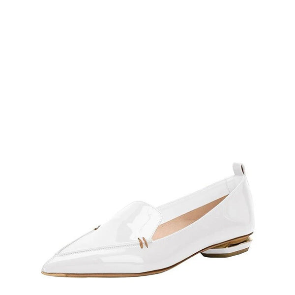 leather pointed toe loafers