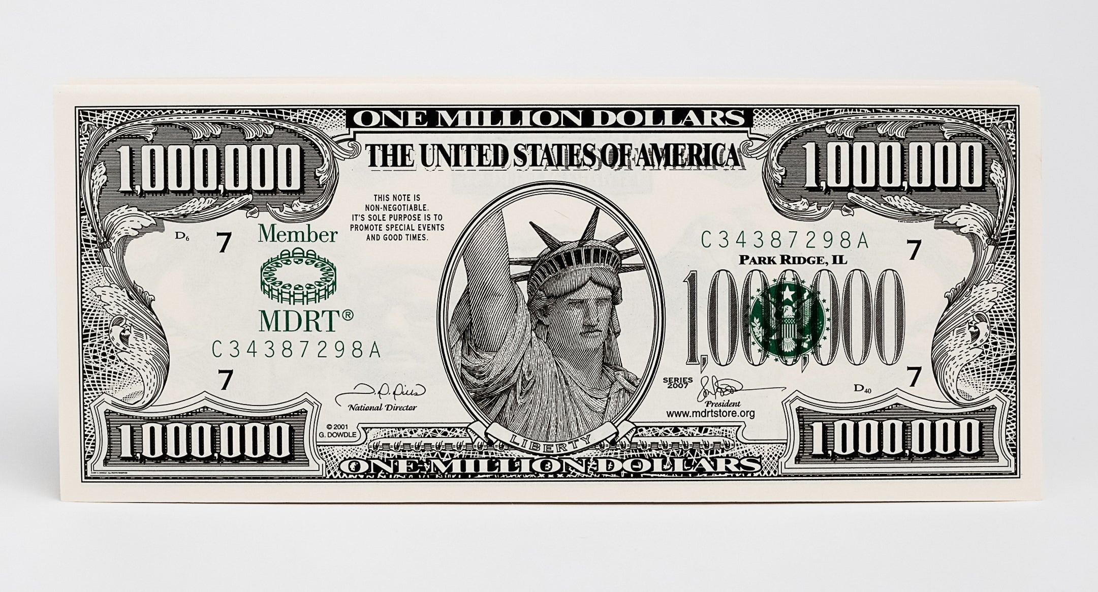 1000000 dollar bill back