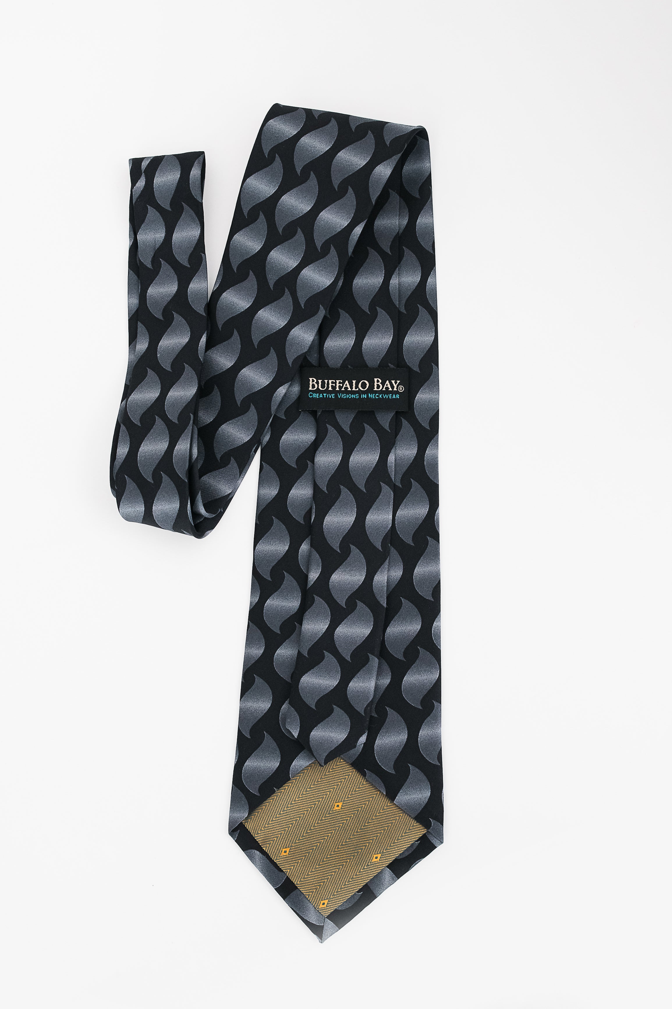 Product Image of Gray/Black Swoosh Logo Tie #4