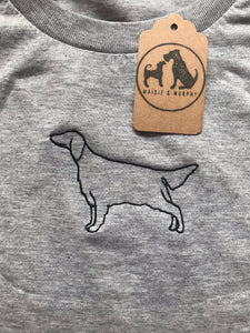 Organic Setter T-Shirt - Gifts for Irish red, Gordon and English setter lovers and owners