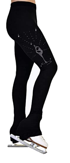 Chloe Noel Over Boot Skating Tights With Swirl Crystals From