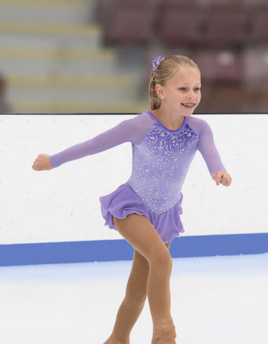 Jerry's Figure Skating Dress „All A-Swirl“ Garnet Red