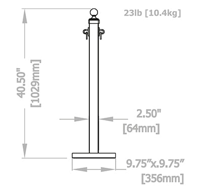 Wooden Rope Stanchion - W312