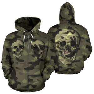 camouflage zip up hoodie