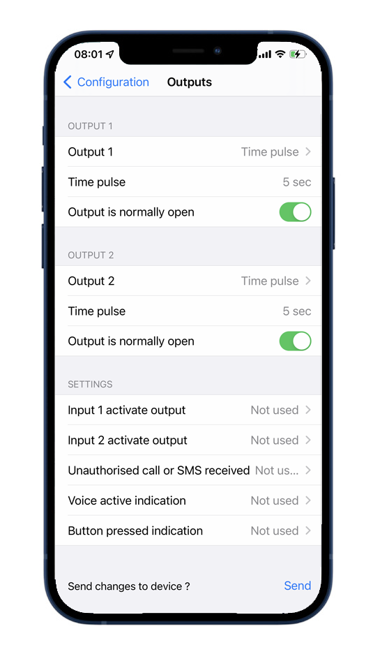 ControlFreqUK (app stores) – Output settings