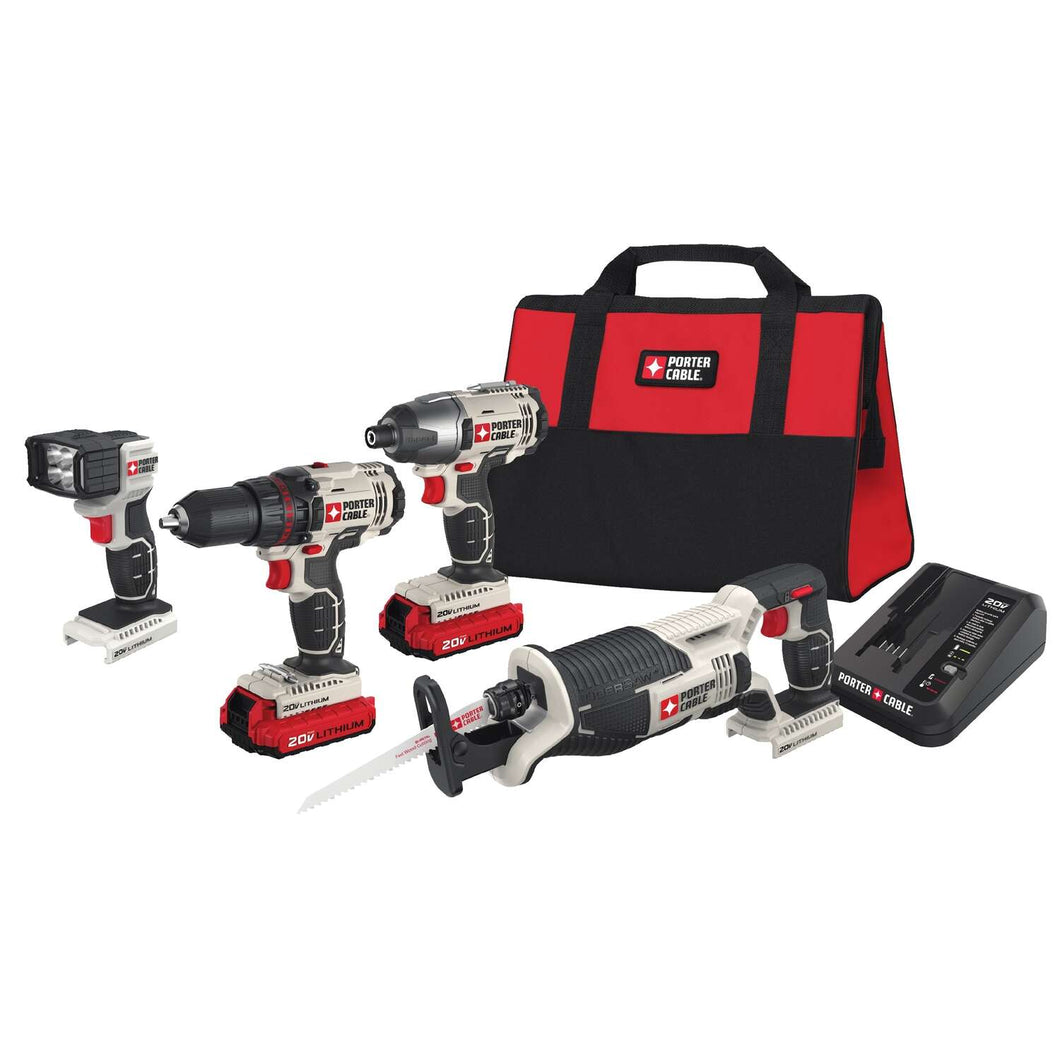 PORTER-CABLE 6-Tool 20-volt Max Power Tool Combo Kit With Soft Case (2  Li-ion Batteries Included And Charger Included) At