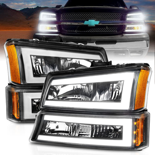 ANZO 2003-2006 Chevrolet Silverado 1500 Crystal Headlights w