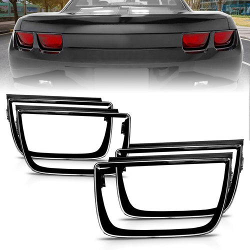 ANZO Taillight Bezels 2010-2013 Chevrolet Camaro Taillight Bezels - 4pc  Flat Black