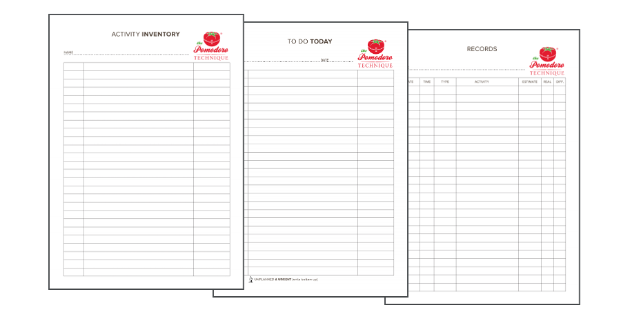 The Pomodoro Technique Sheets Cirillo Consulting Gmbh